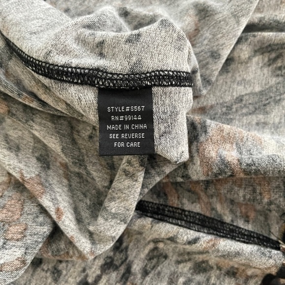 Lapis Animal Print A-Line Full Mid Rise Soft Flowy Boho Knee Length Swing Skirt - Picture 10 of 10